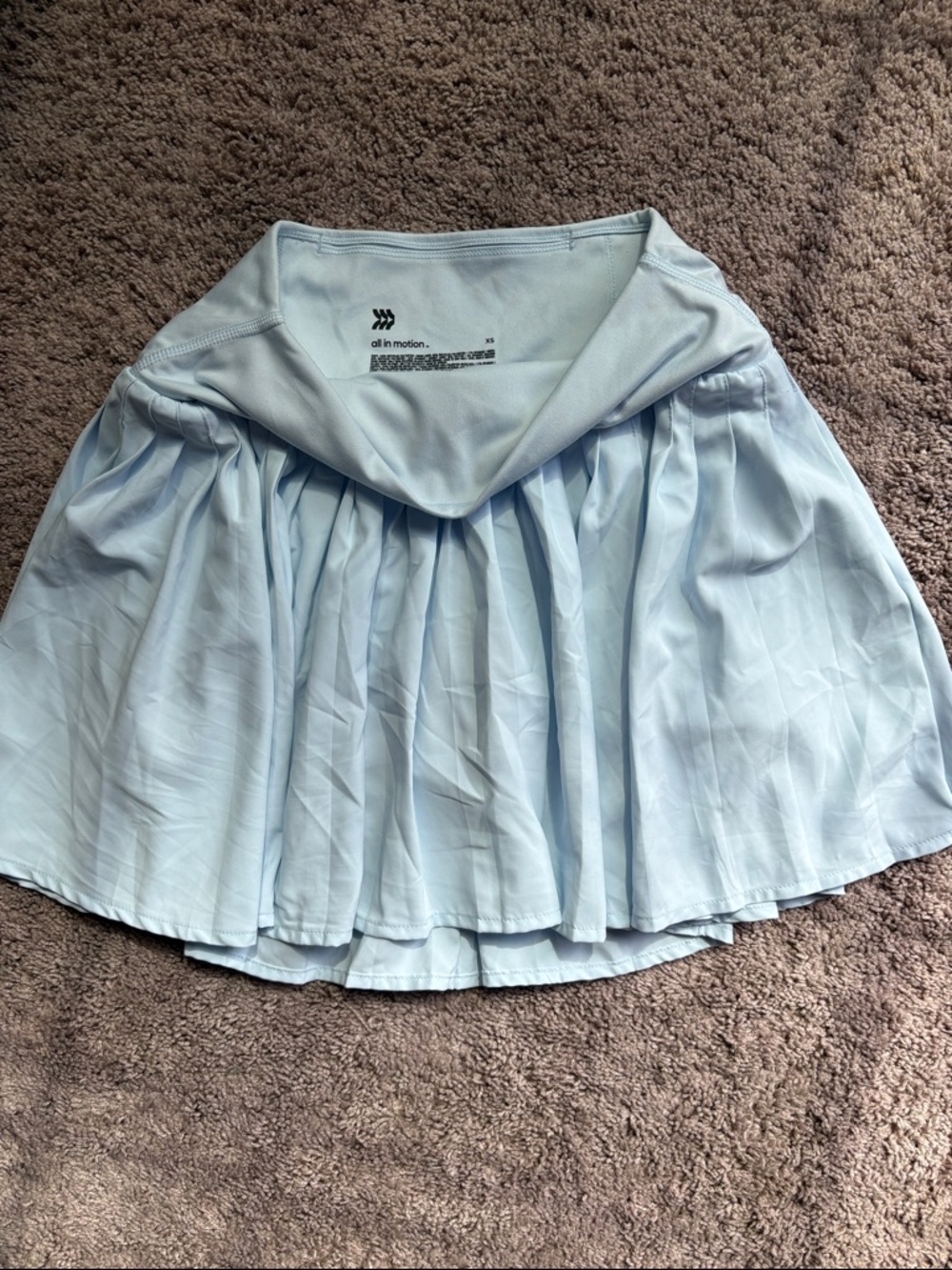 Women’s all in motion Pale Blue Pleated Skater Skirt size XS